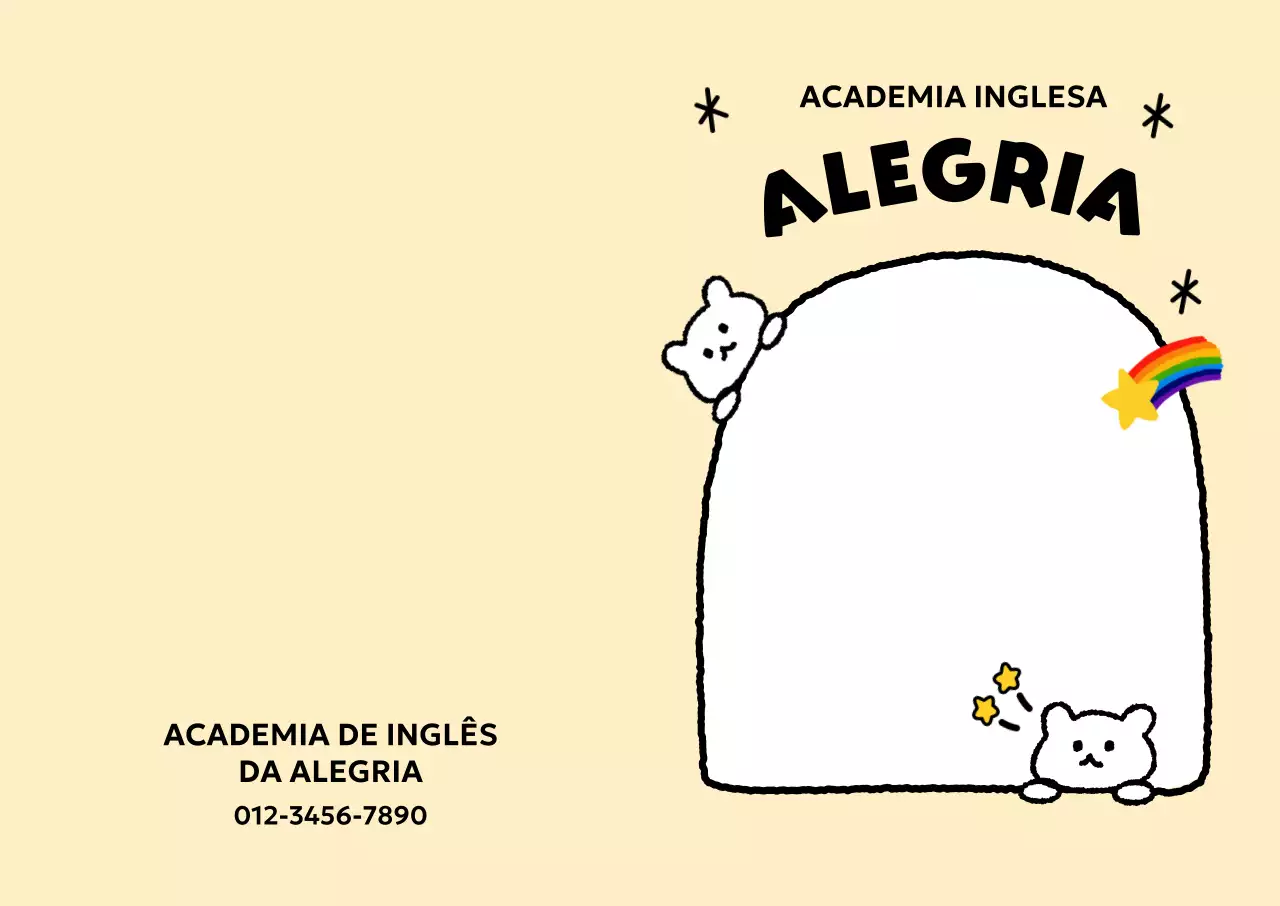 Promover a escola de inglês Beige Cosy