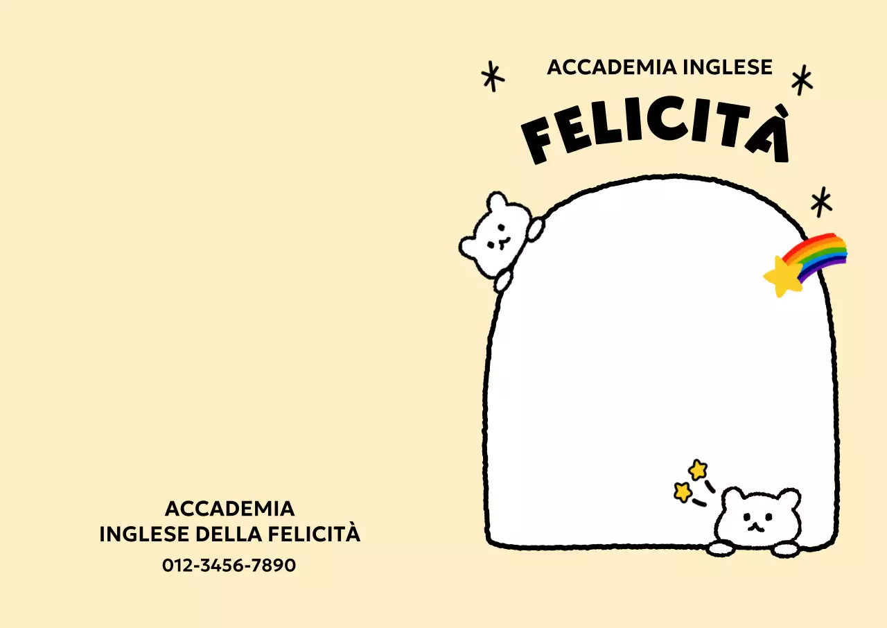 Promuovere la scuola di lingua inglese Beige Cosy