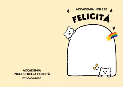 Promuovere la scuola di lingua inglese Beige Cosy