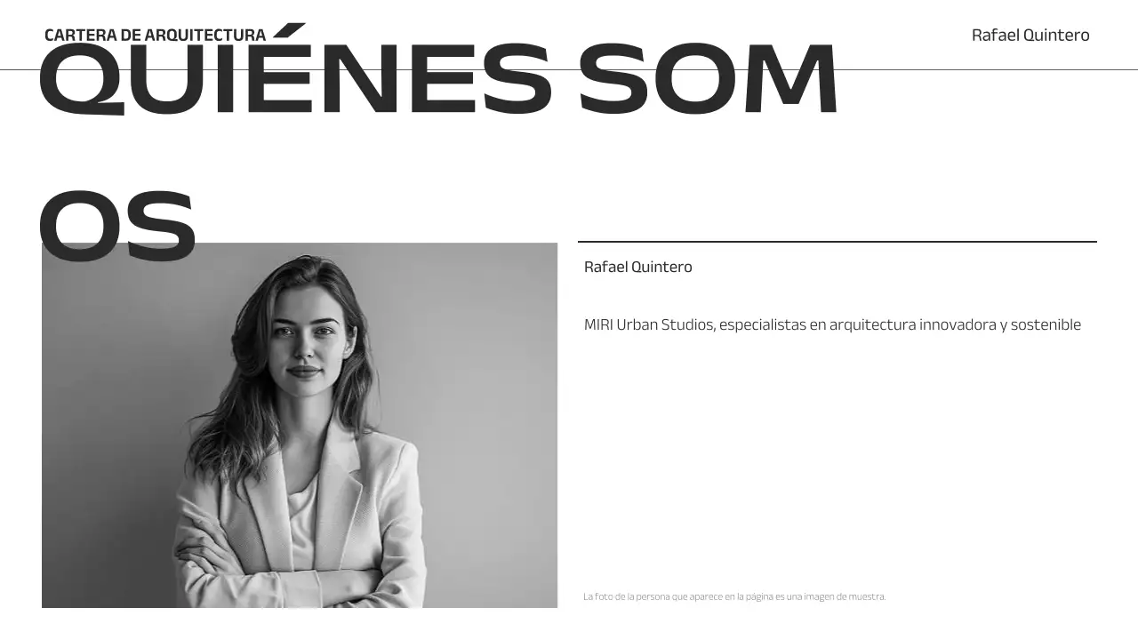 cartera de arquitectura minimalista gris