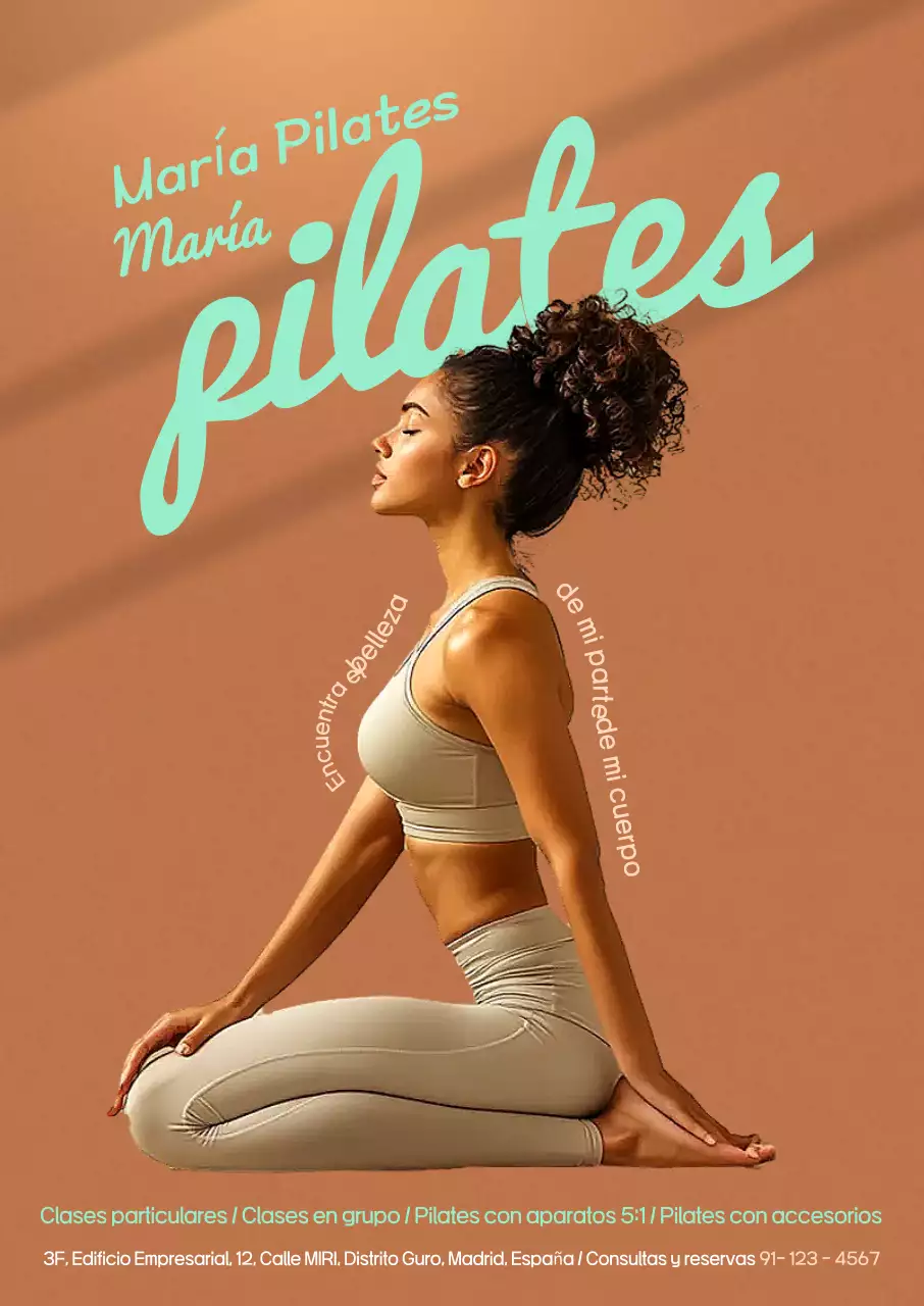 Anuncio Pilates Moderno Beige
