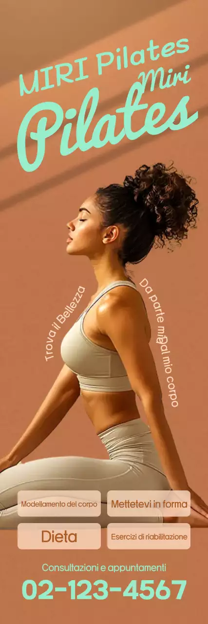 Annuncio di Brown Modern Pilates