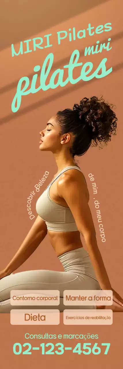 Anúncio da Brown Modern Pilates