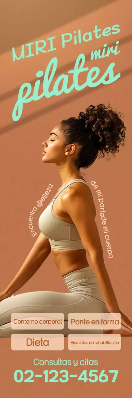 Anuncio de Brown Modern Pilates