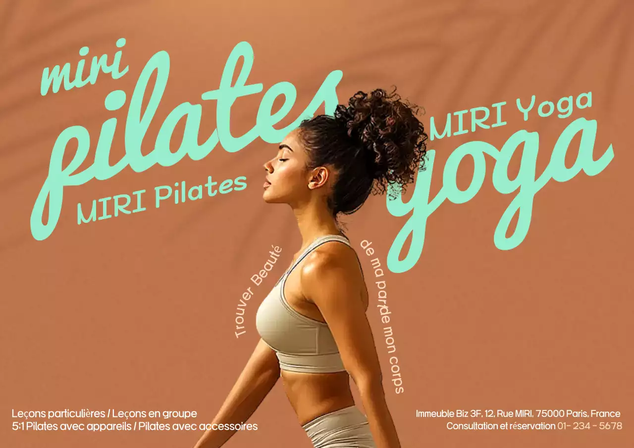 Beige Modern Pilates Ad