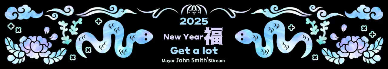 Mauve traditional New Year's greeting