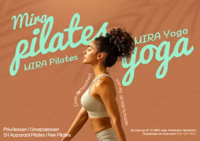 Advertentie Beige Modern Pilates