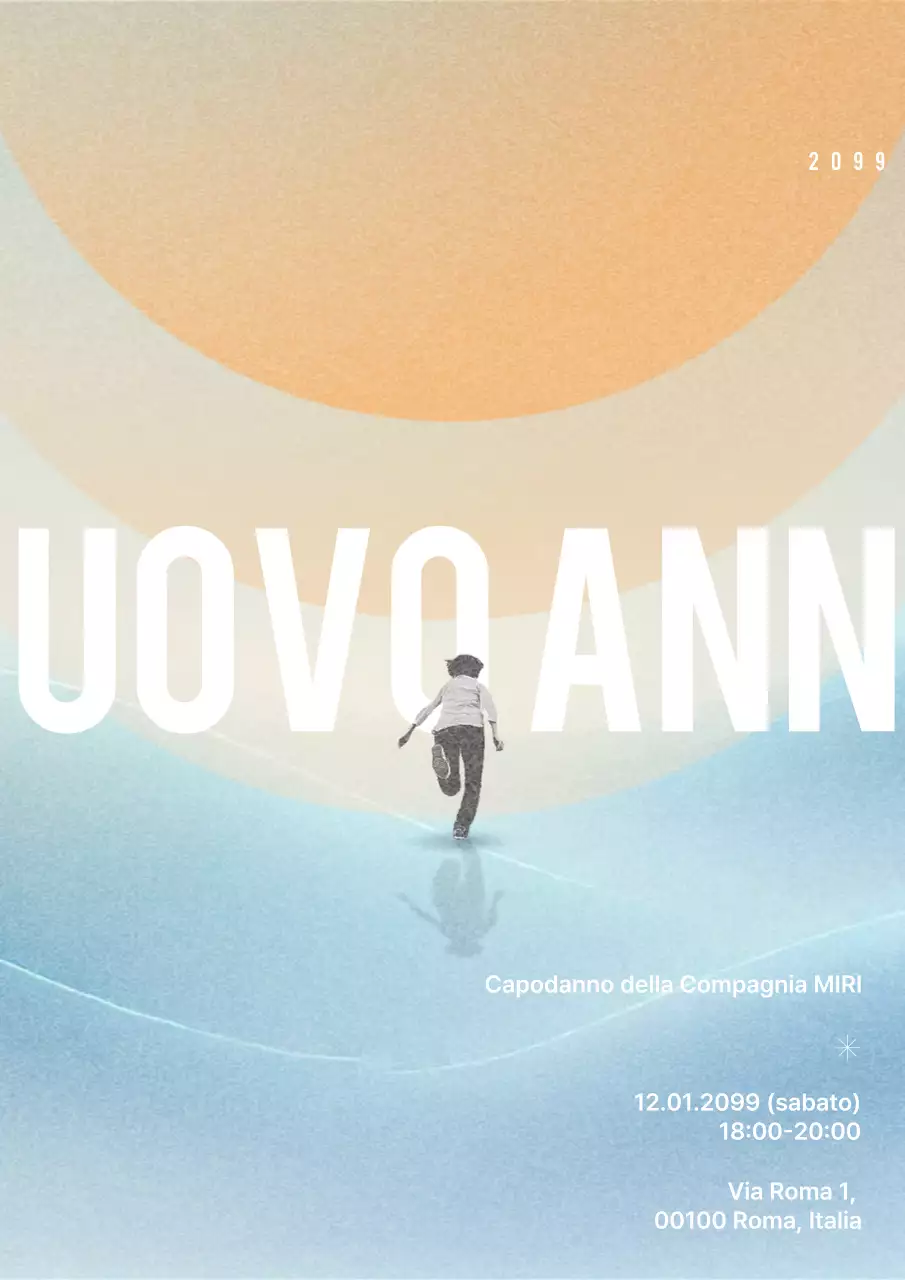 Festa di Capodanno moderna e azzurra