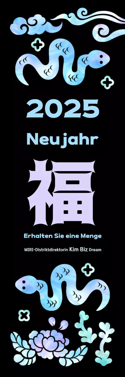 Mauve traditionelle Neujahrsgrüße