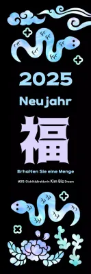 Mauve traditionelle Neujahrsgrüße