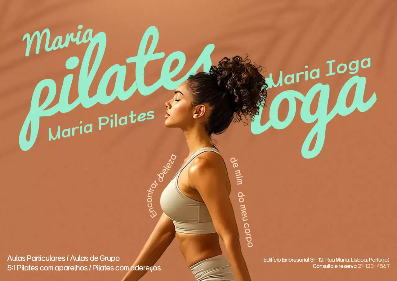 Anúncio Pilates Moderno Bege