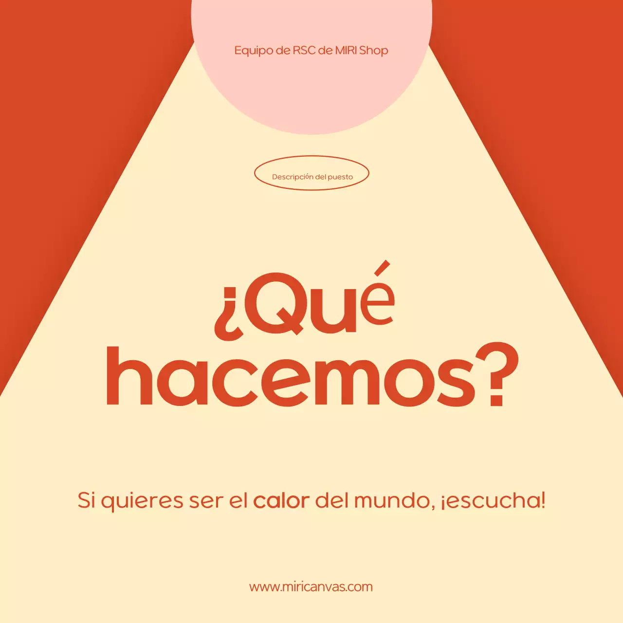 Carta de contratación con la descripción del puesto por defecto en beige