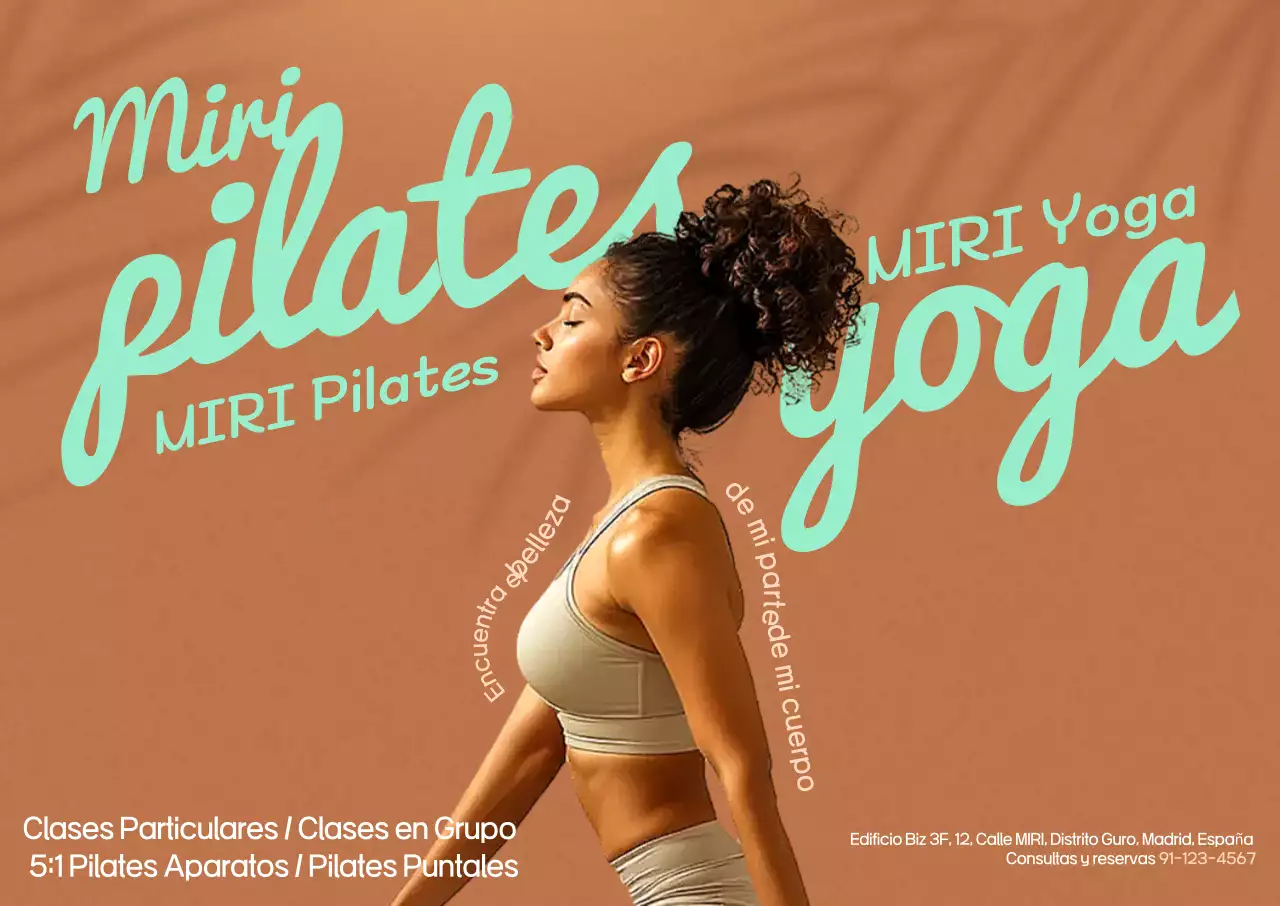 Anuncio Pilates Moderno Beige