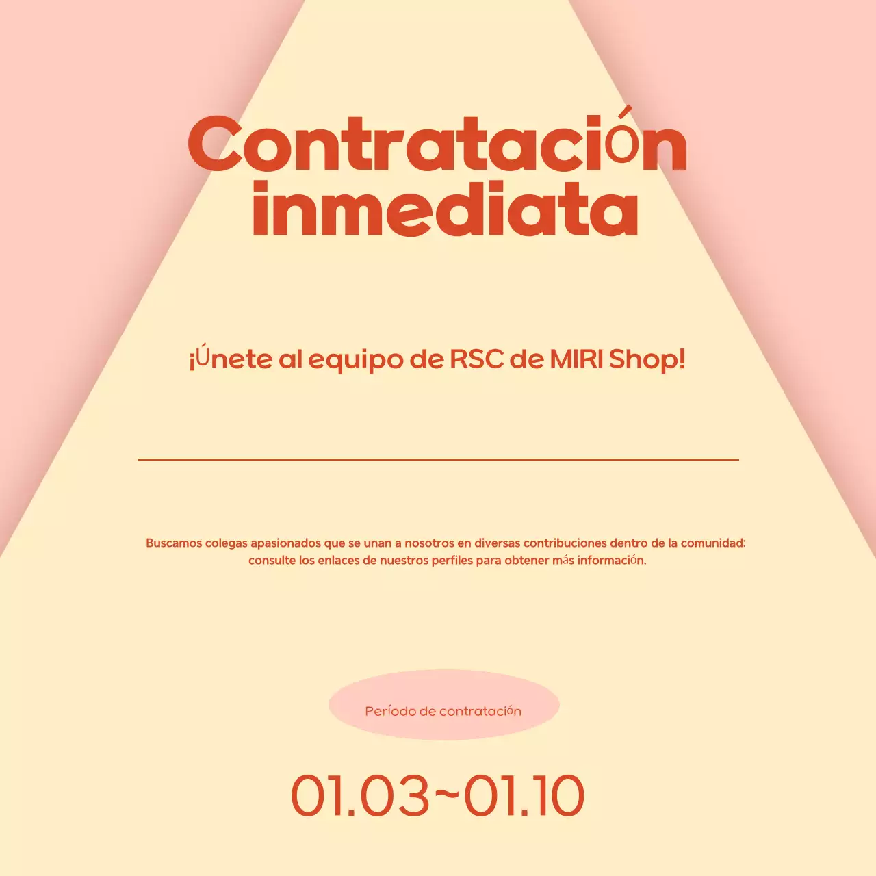 Carta de contratación con la descripción del puesto por defecto en beige