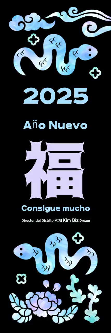 Felicitación tradicional malva de Año Nuevo