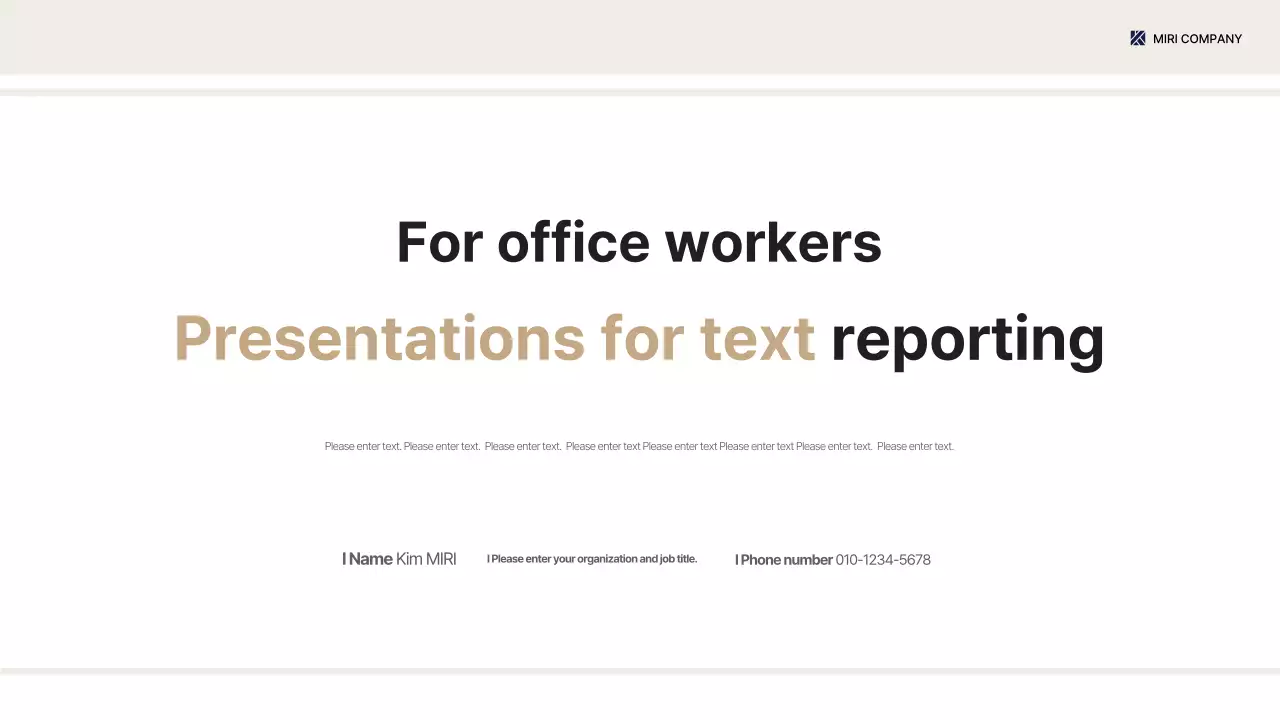 Beige Professional Office Guide Presentation