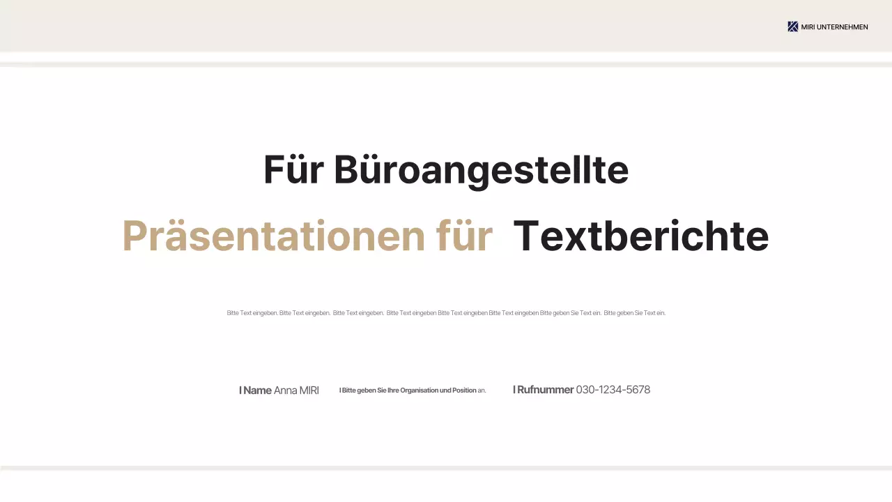 Bereitstellung von beigefarbenen Standard-Arbeitsplatzberichten