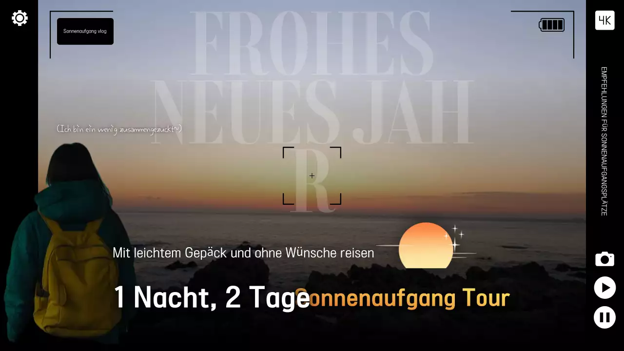 Orange Retro-Reisewerbung