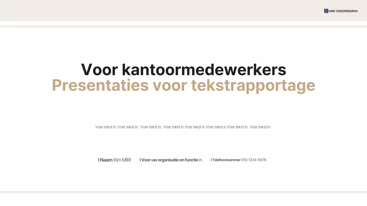 Beige standaardinformatie voor werkpleklijsten leveren