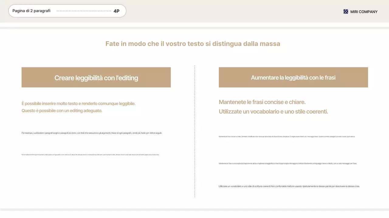 Consegna di informazioni predefinite beige sul luogo di lavoro