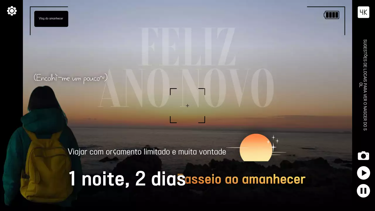 Anúncio de viagem retro laranja