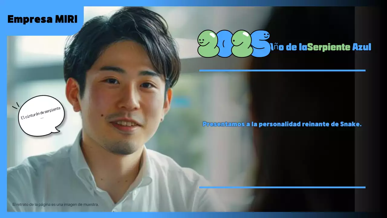 Promociona tu personaje moderno azul