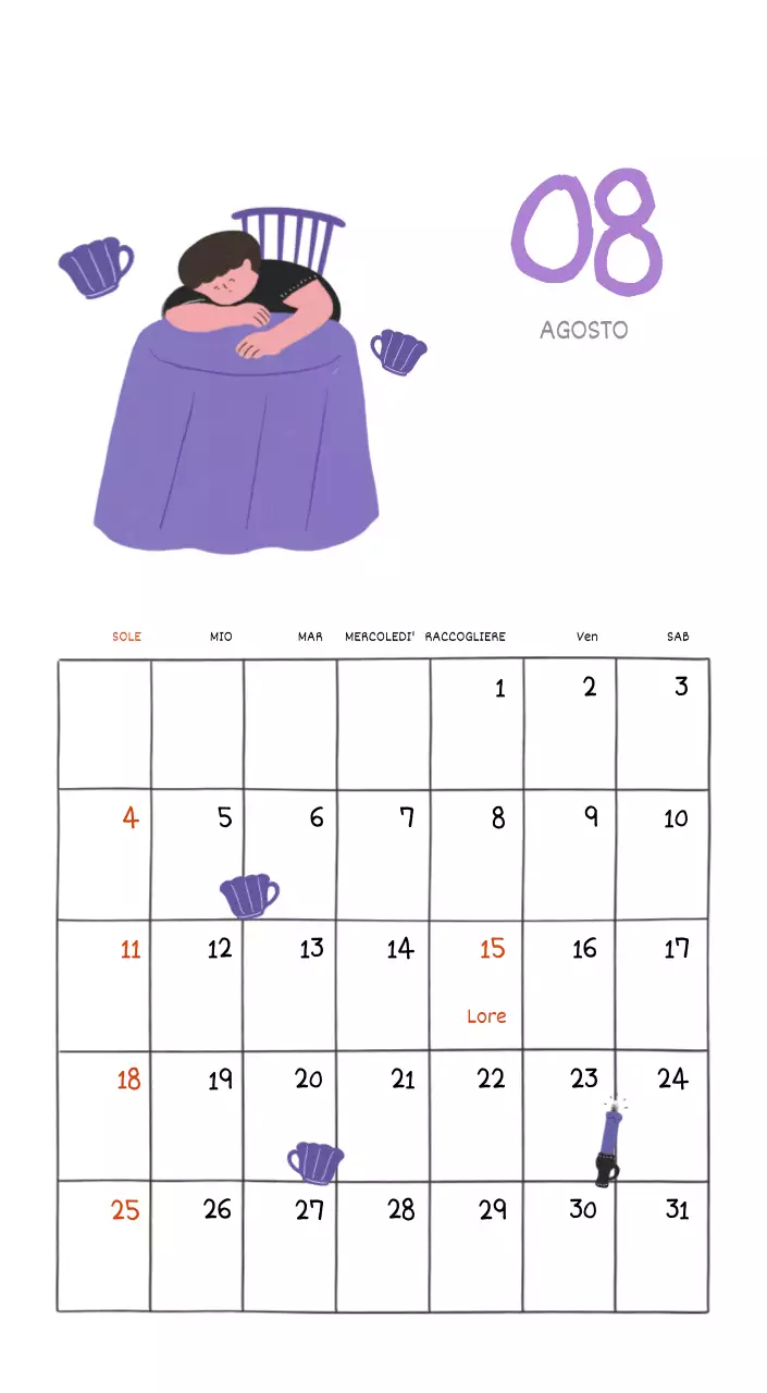 Un concetto di illustrazione colorata e simpatica per tutti i giorni