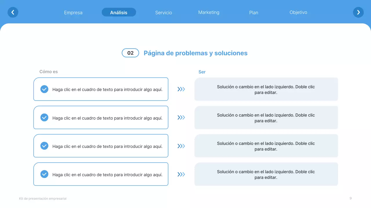Sitio web sencillo en blanco y azul claro Perfil de empresa