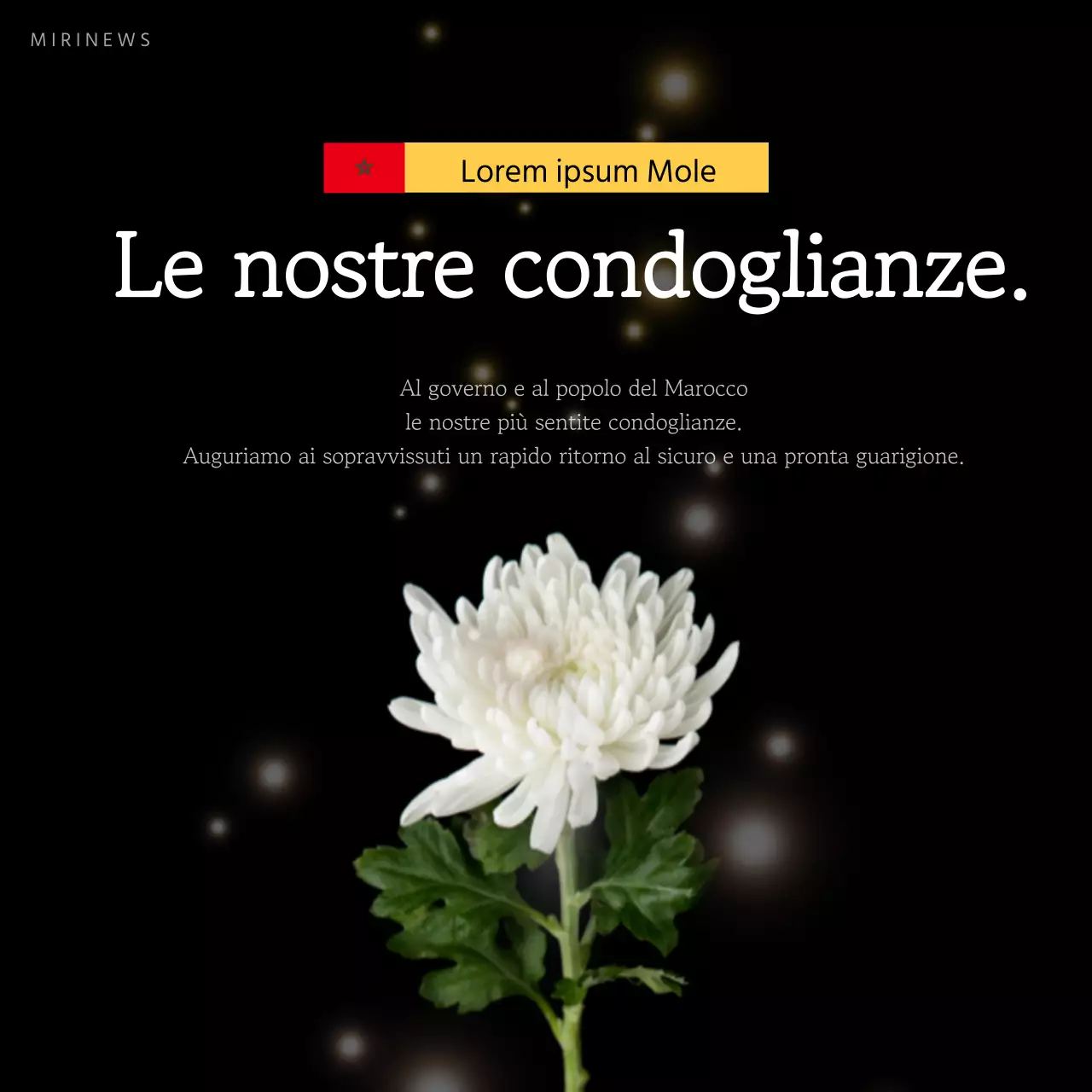 Un semplice post di tributo in bianco e nero