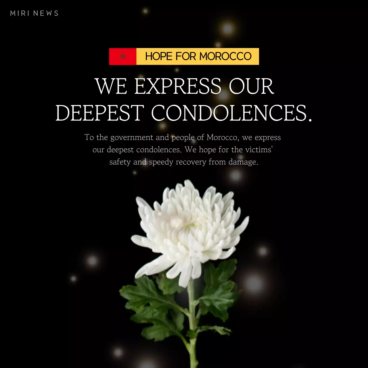 Black Elegant Condolence Announcement Social Media Post