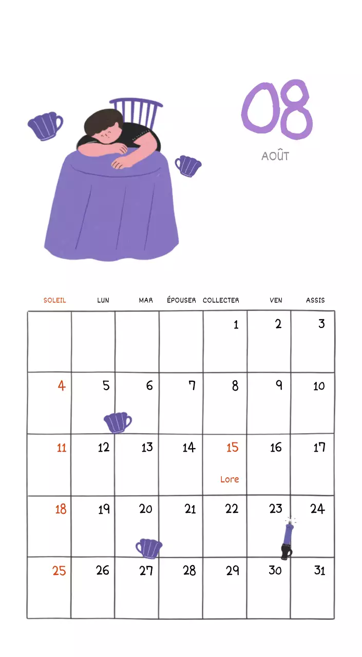 Un concept d'illustration coloré et mignon pour le quotidien