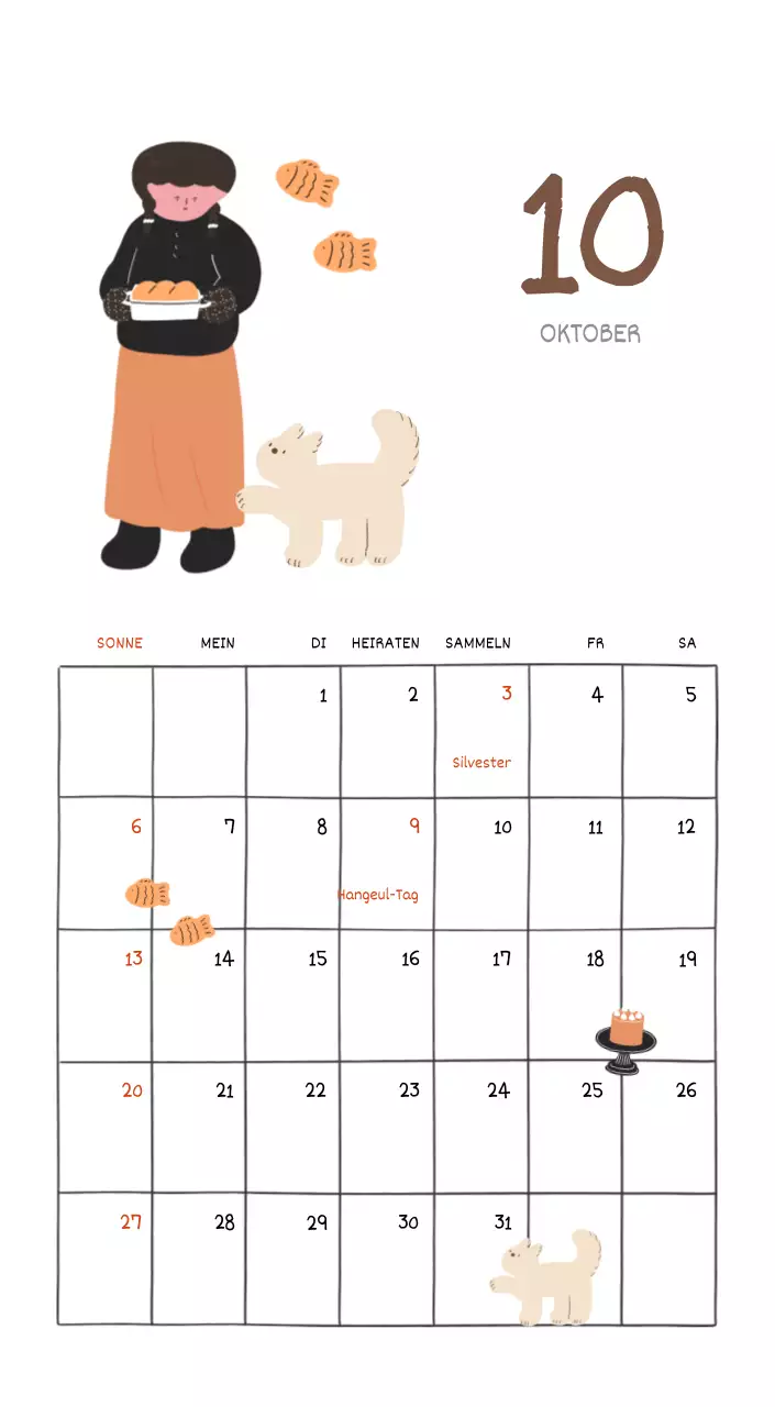 Ein buntes und niedliches Illustrationskonzept für den Alltag