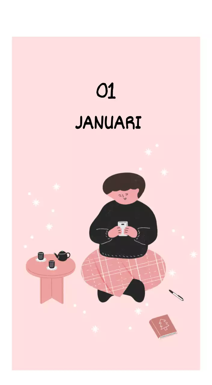 Een kleurrijk en schattig alledaags illustratieconcept