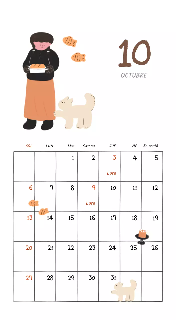 Un concepto de ilustración cotidiano, colorido y simpático