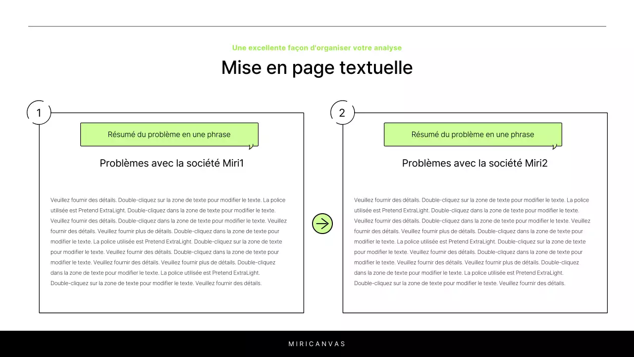 Un simple rapport blanc et chartreuse pour introduire un projet