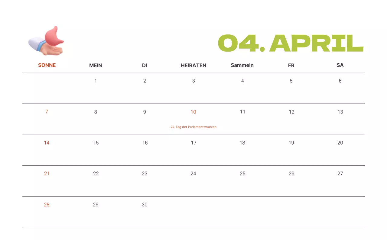 Ein festliches Krankenhaus mit Illustrationen zum Thema Gesundheit und Familie und farbenfrohen Akzenten