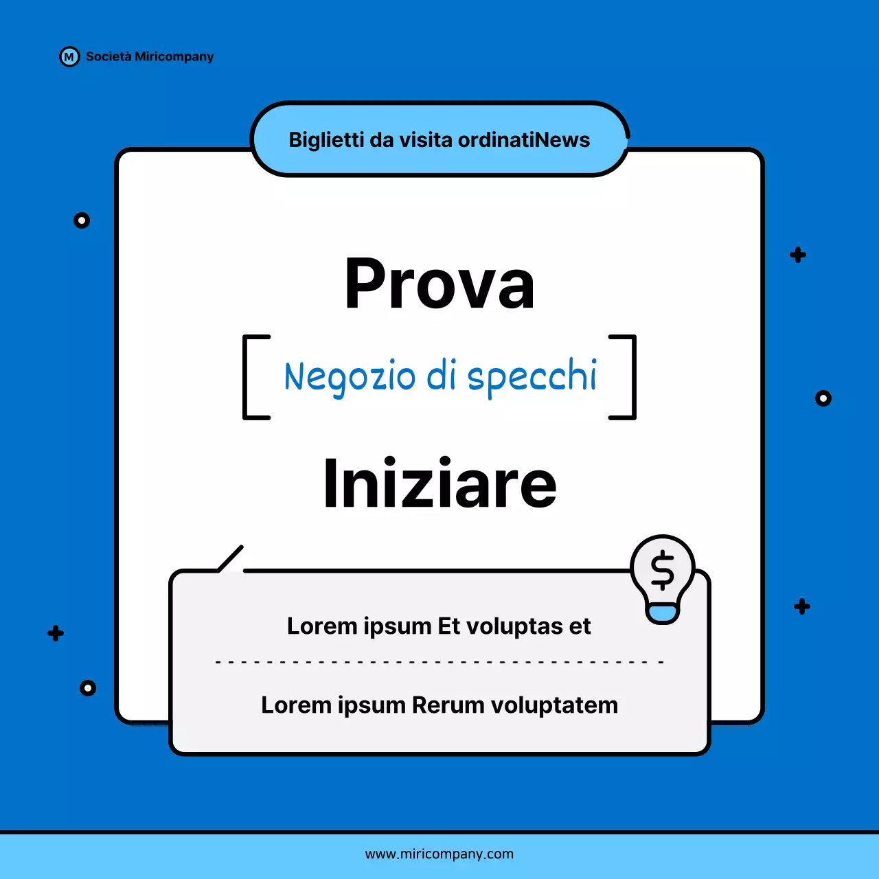 Proposta di pitch aziendale minimalista in blu e azzurro