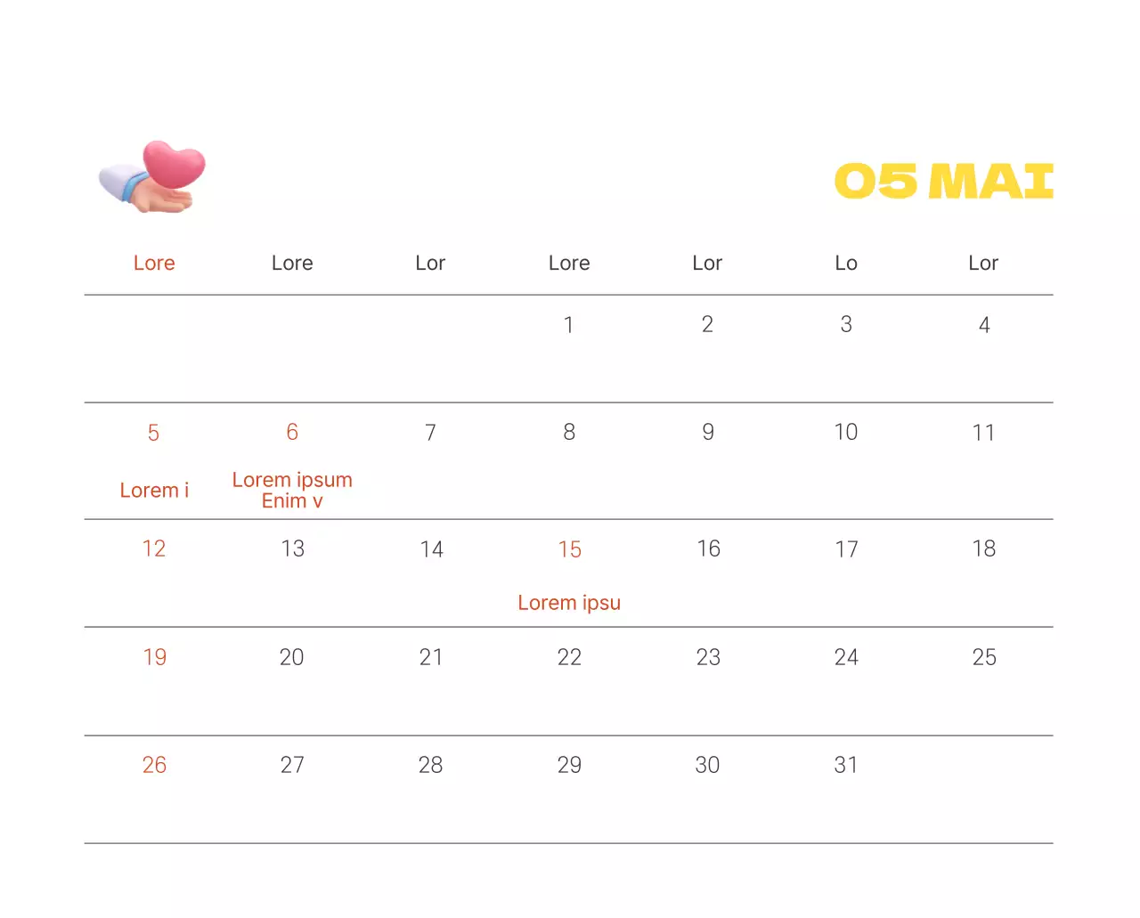 Un hôpital festif avec des illustrations sur le thème de la santé et de la famille et des accents colorés.