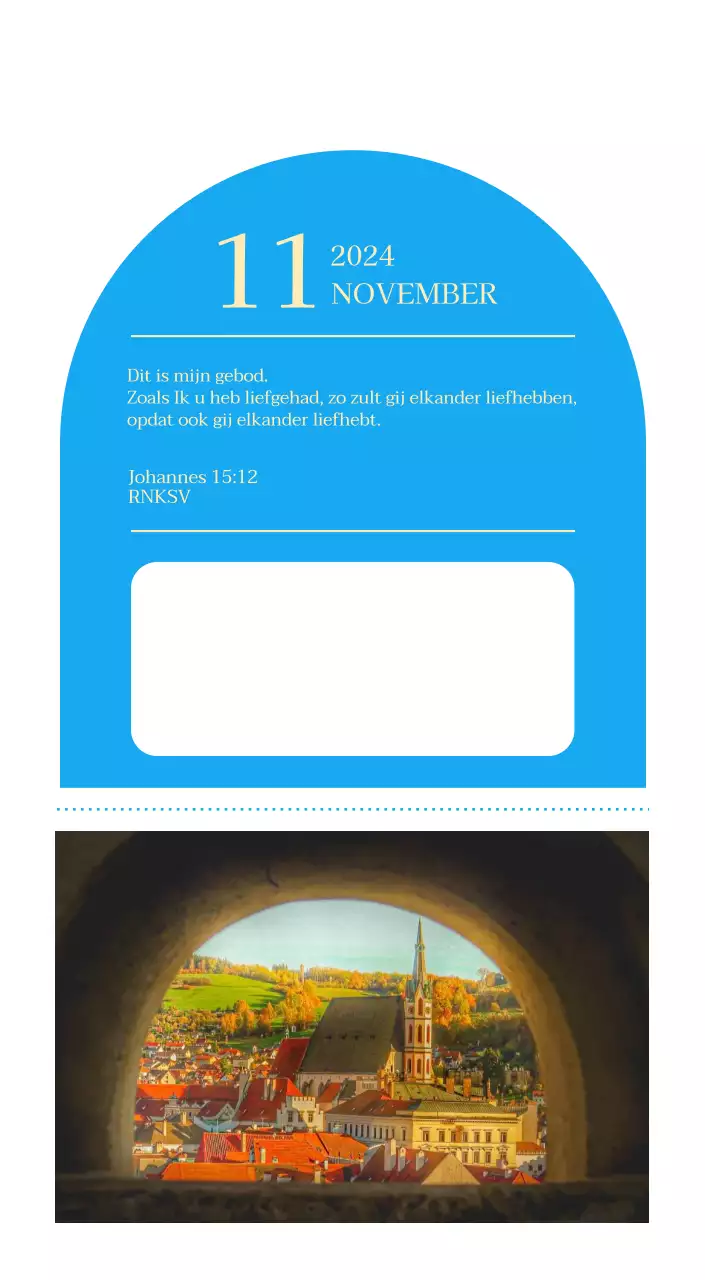 Blauw modern concept kerkkalender