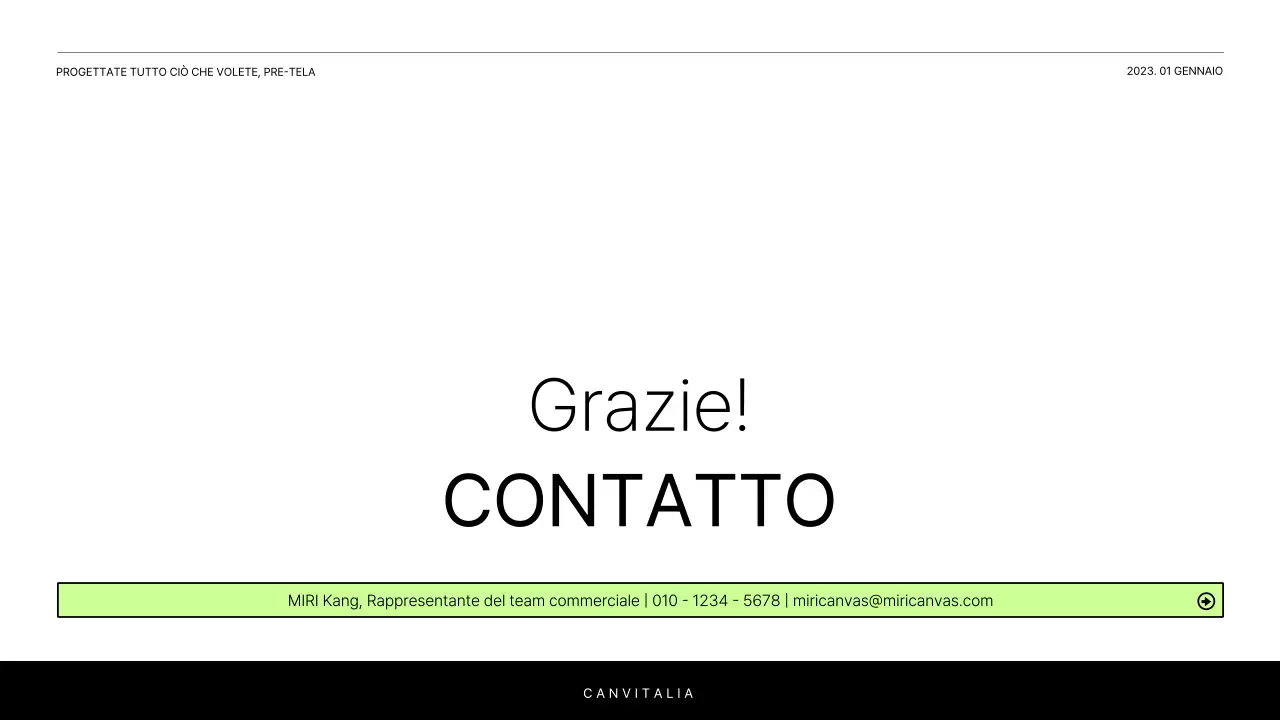 Una semplice relazione in bianco e chartreuse per introdurre un progetto