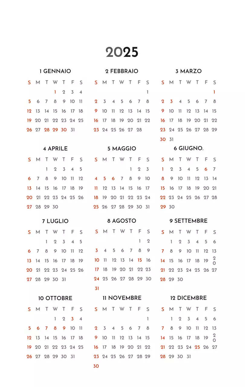 Un semplice calendario aziendale in grigio