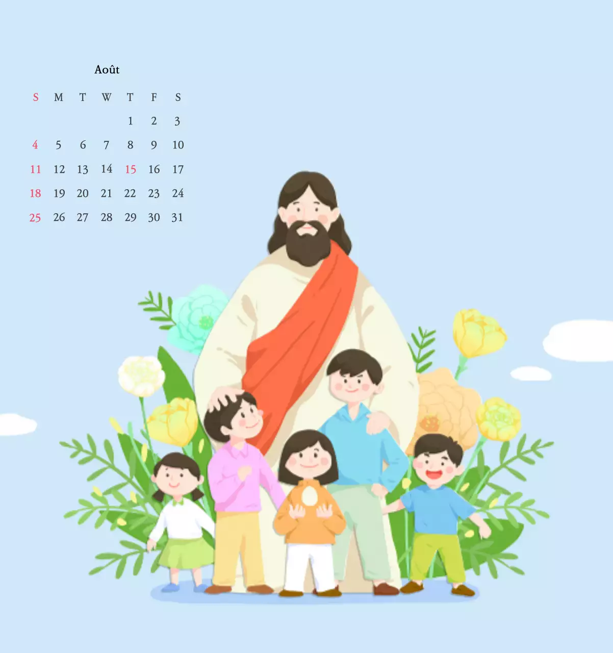 Des églises avec de jolies illustrations aux couleurs chaudes