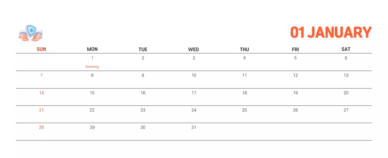 Holiday hospitals with cute illustrations and colorful accents related to health and family.