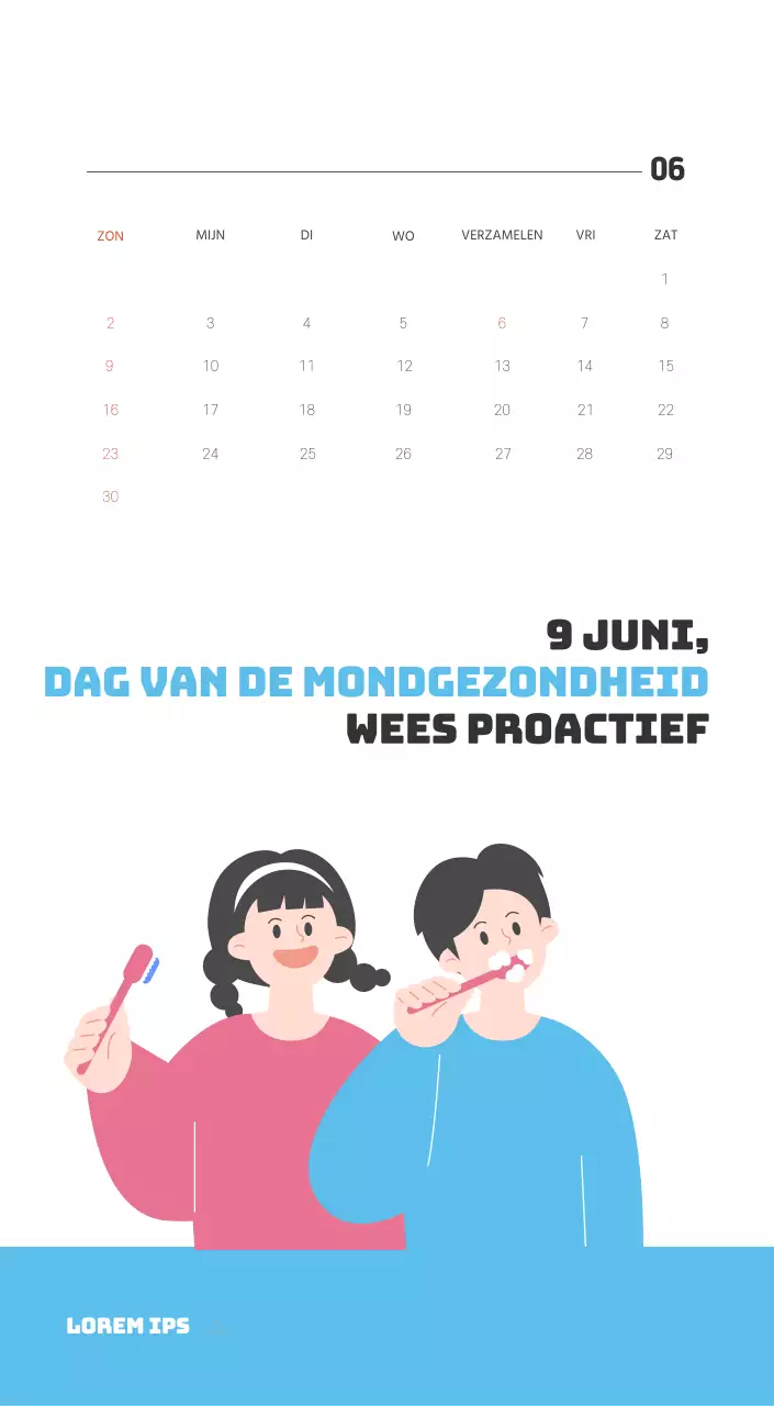 Een feestelijk ziekenhuis met illustraties met gezondheids- en gezinsthema's en kleurrijke accenten