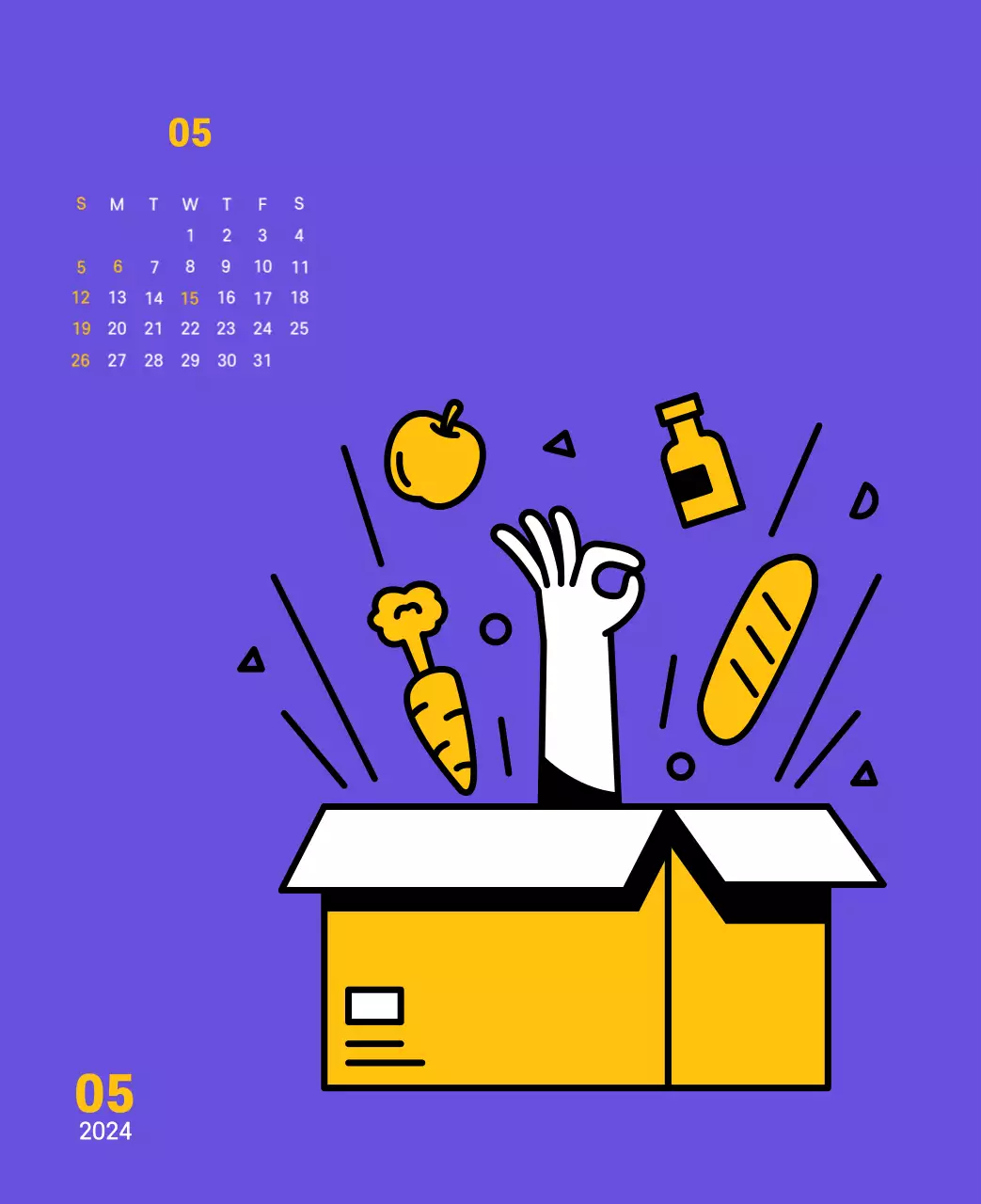 Ilustración de líneas limpias sobre fondo morado