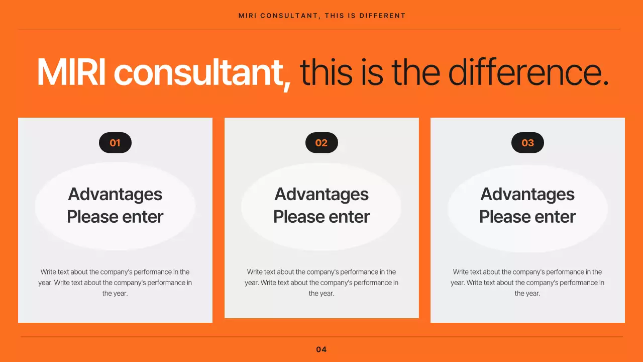 오렌지 모던 비즈니스 프레젠테이션