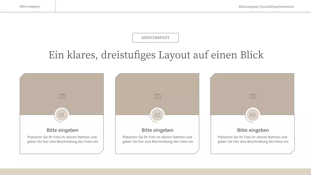 Ein einfacher, emotionaler Geschäftsbericht in Braun und Weiß