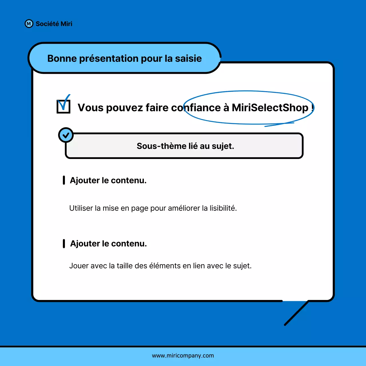 Proposition minimaliste de pitch d'entreprise en bleu et bleu clair