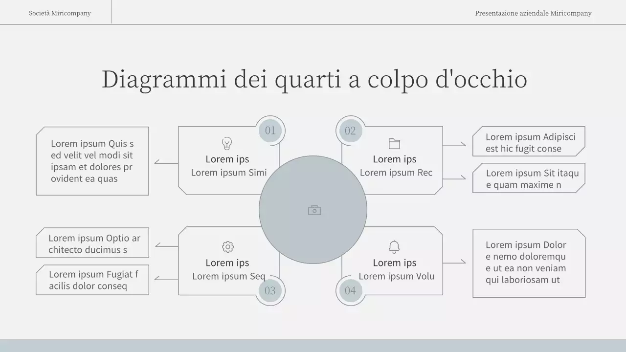 Una relazione d'affari semplice ed emozionale in azzurro e bianco