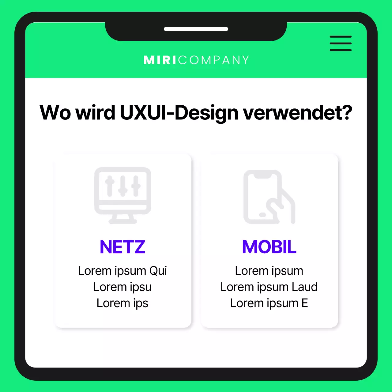 Eine hübsche Designerin in Lila und Chartreuse engagieren